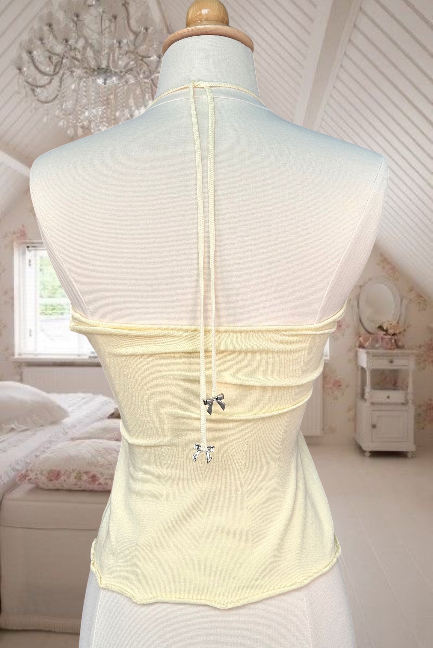 Stretch Tie Front Top