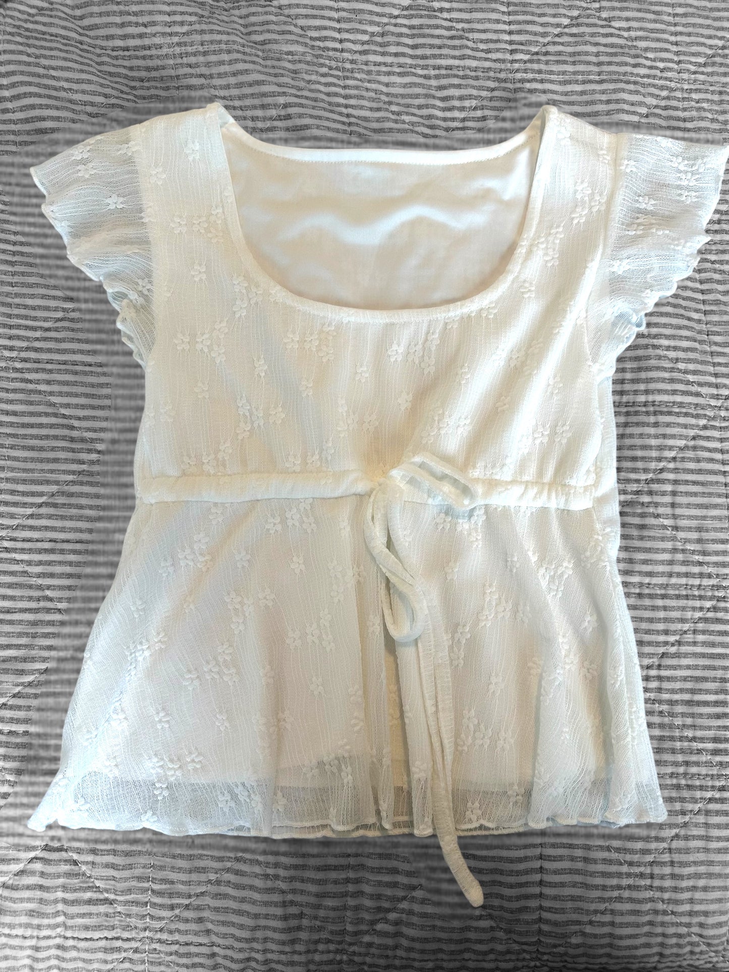 Mesh Lace Double Layered Top