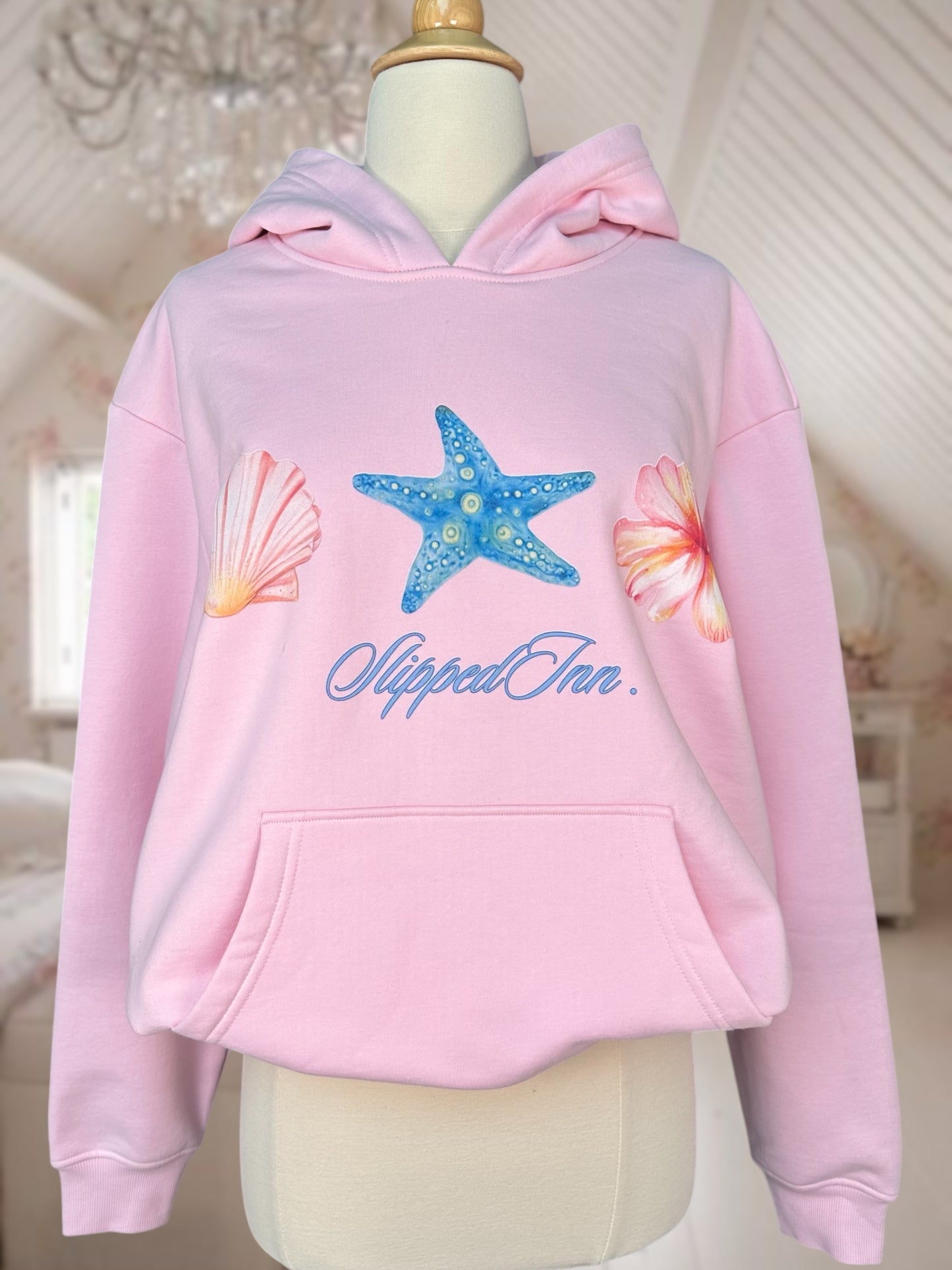 Pink Beachy Seashell Hoodie