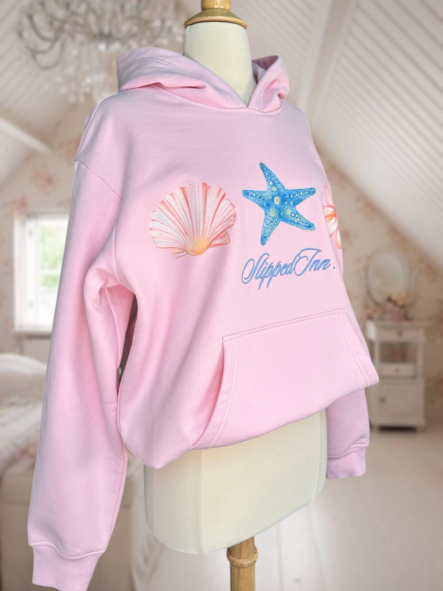 Pink Beachy Seashell Hoodie
