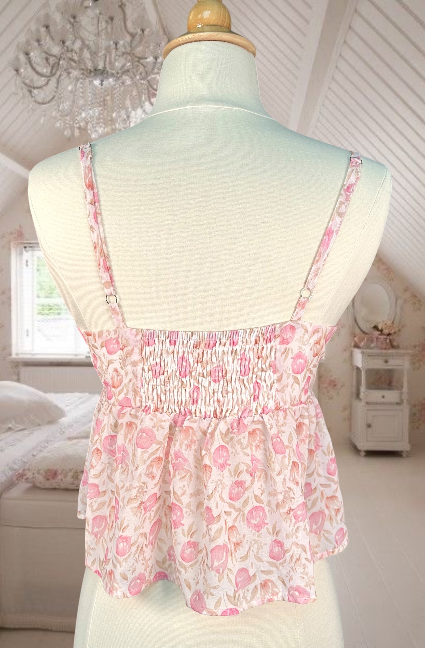 Floral Pink Babydoll Top