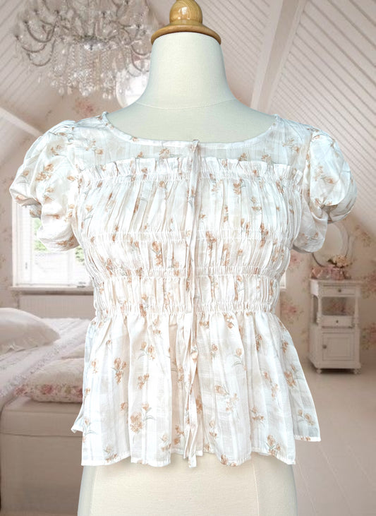 Chiffon Yellow Floral Top