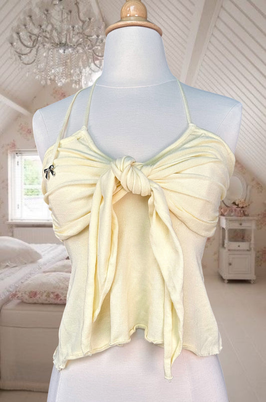 Stretch Tie Front Top