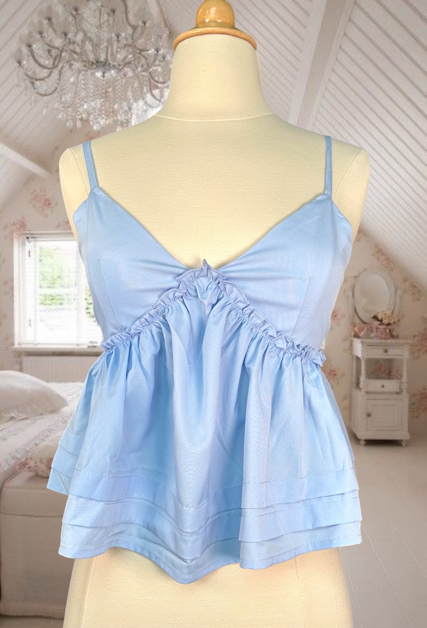 Ocean Blue Babydoll Top