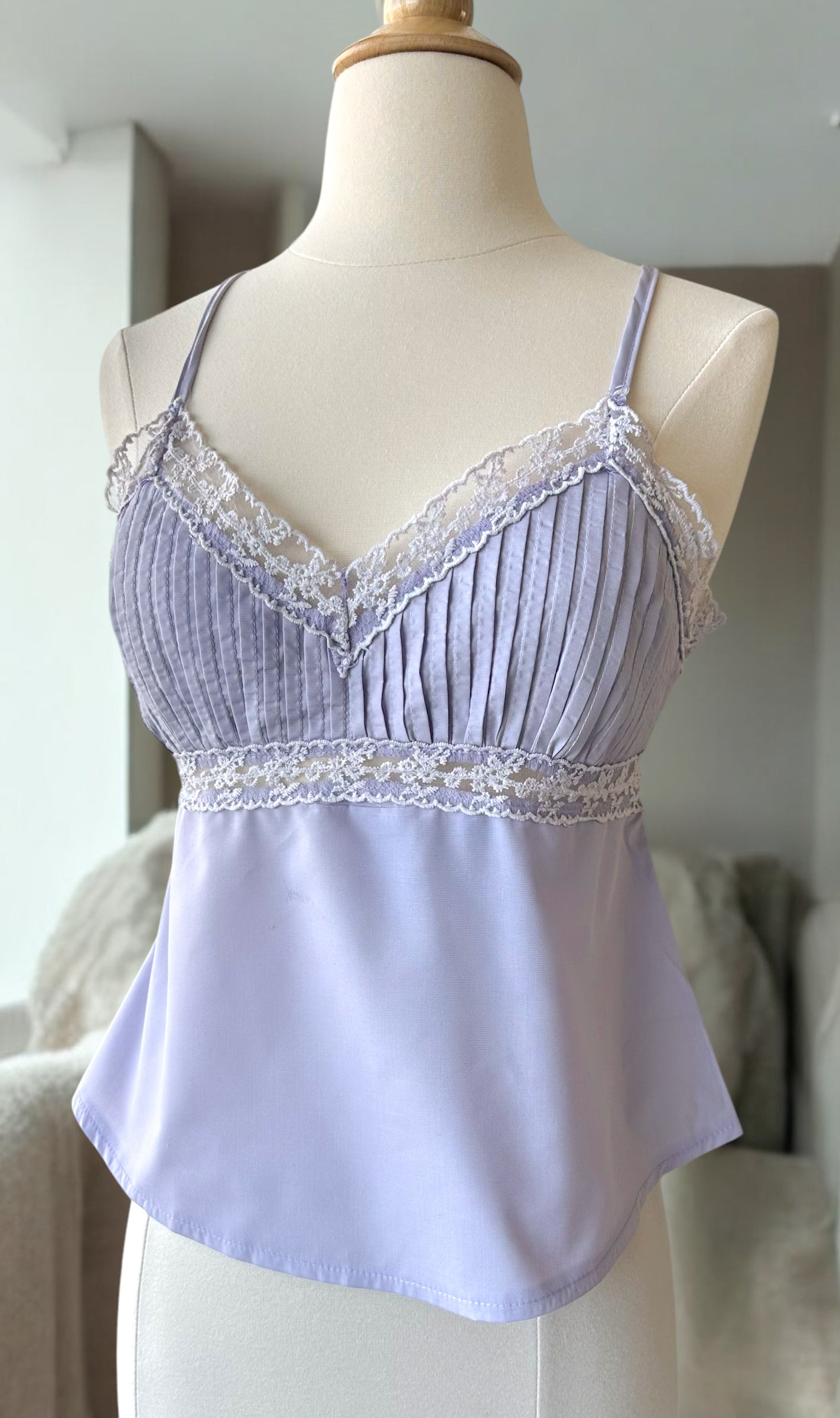 Lilac Lace Babydoll Top