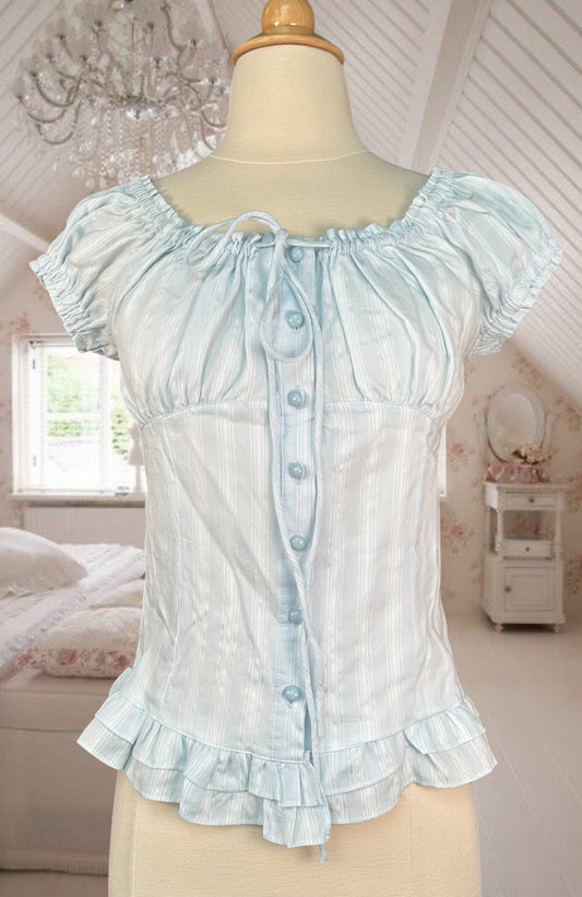 Off-The-Shoulder Button Top