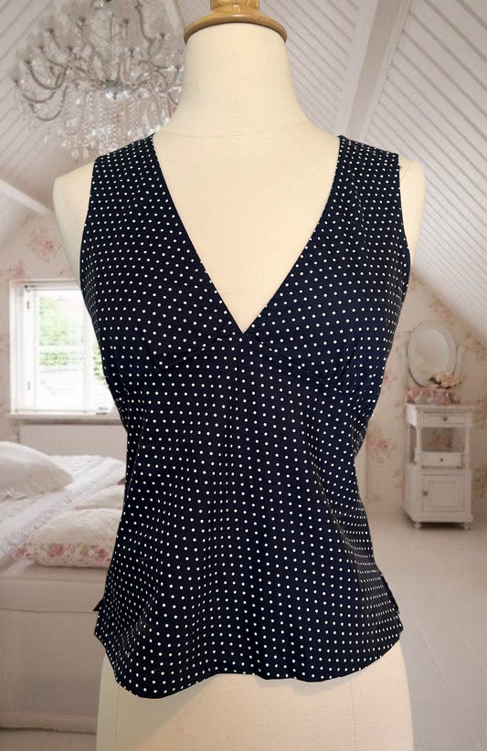 Polka Dot Tie Back Top