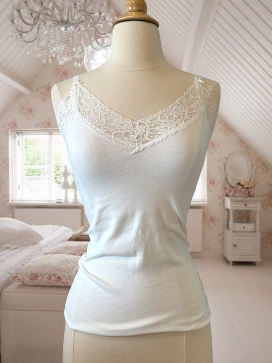 Soft Long lace V Neck Cami