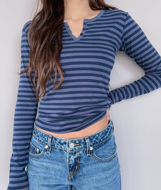 Striped Henley Top