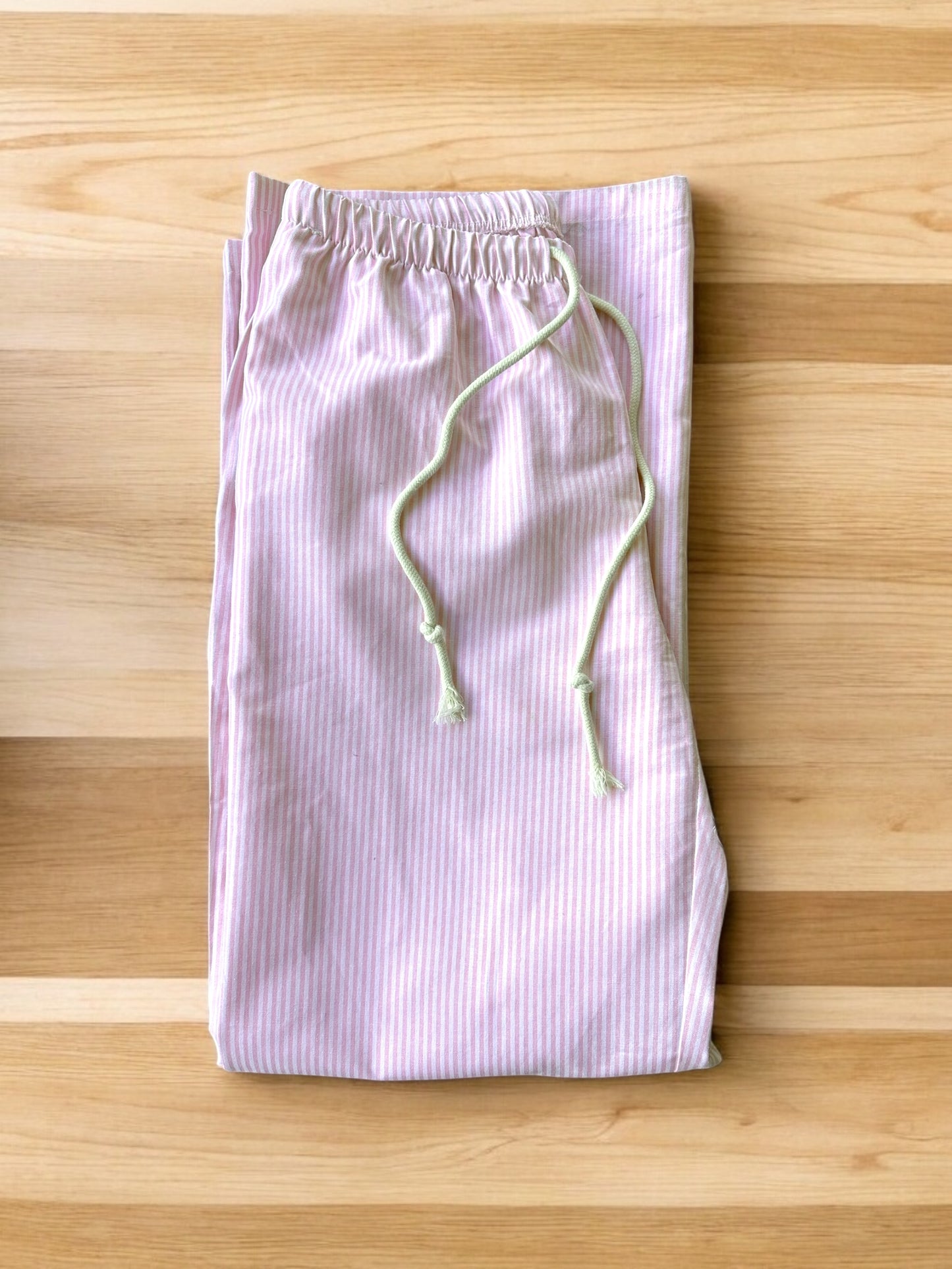 Pink Striped Pajama Pants